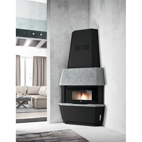 Camino a pellet Giotto ventilazione frontale - 10 kw